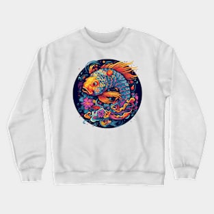 Neon - Koi - Psychadelic Fish - pos Crewneck Sweatshirt